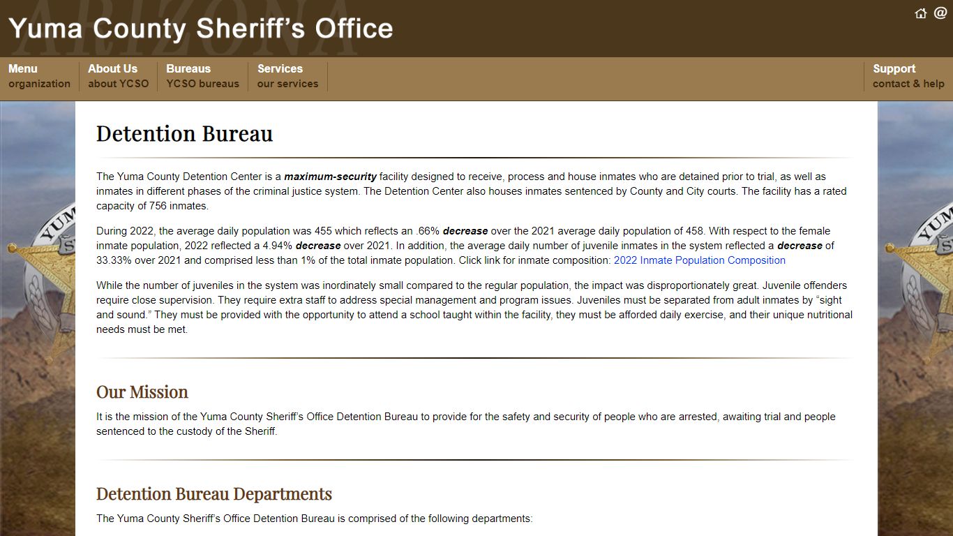 Yuma County Sheriff’s Office: Detention Bureau